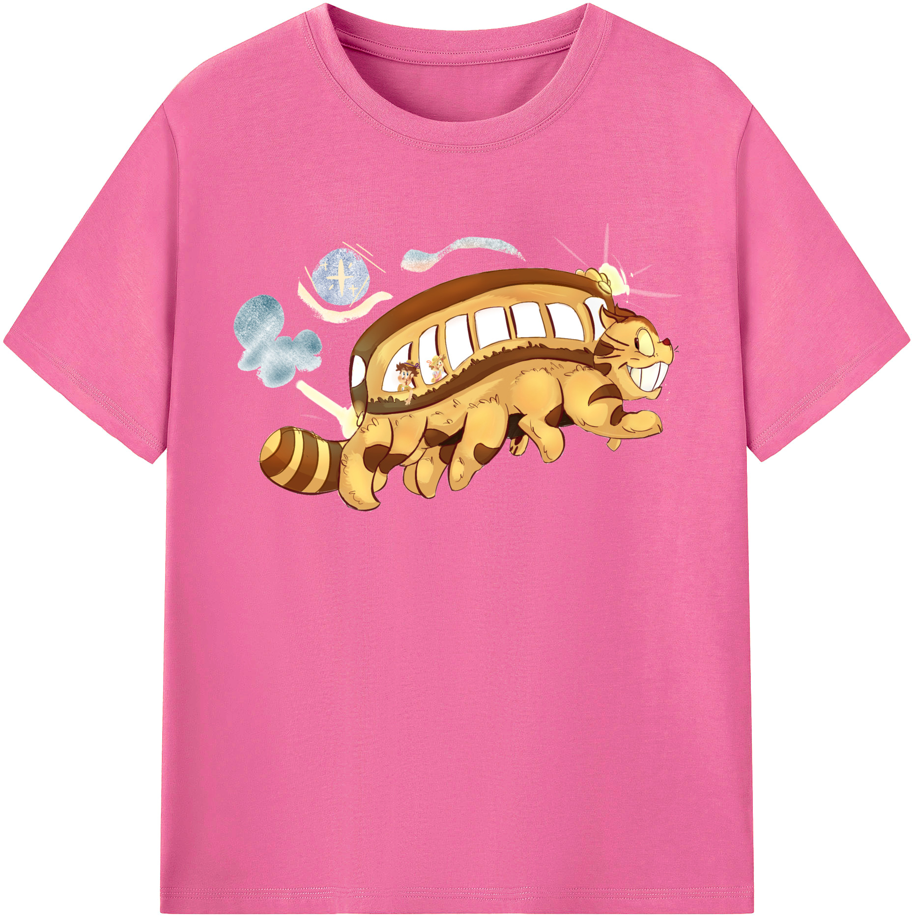 （画像用） となりのトトロ 草壁メイ 草壁サツキ My Neighbor Totoro Satsuki Kusakabe Mei Kusakabe レディースカジュアルプリントTシャツ（綿100％）